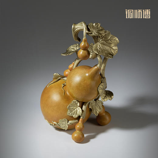 铜师傅《福禄满堂》客厅桌面玄关葫芦装饰品摆件送领导长辈礼物 商品图2