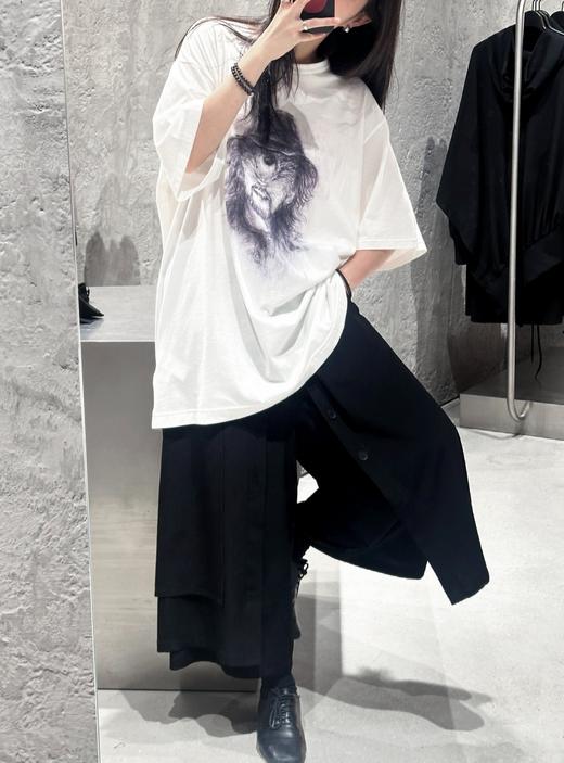 中性款宽松落肩纯棉印花短袖T恤ba 商品图4