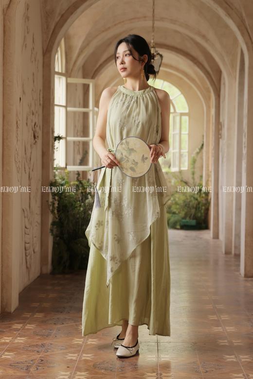 【门店同款】ENJOY夏季“游园戏梦”青梧落挂脖长裙 171143532 商品图5