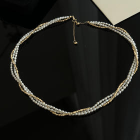 极光 无核淡水珍珠3mm 纯银镀真金配件