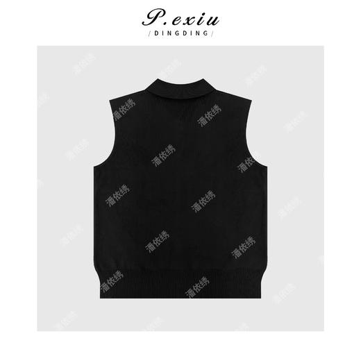 PanYiXiu/潘依绣人丝高智感双口袋Polo领针织马甲 C026 商品图2