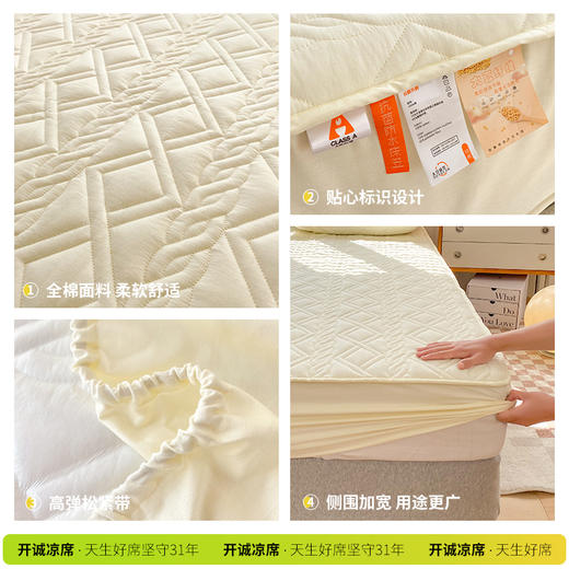 开诚 素色全棉防水大豆床笠 商品图2