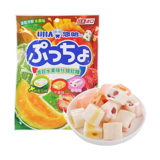 悠哈日本进口普超水果味什锦软糖90克/包（Y） 商品图0