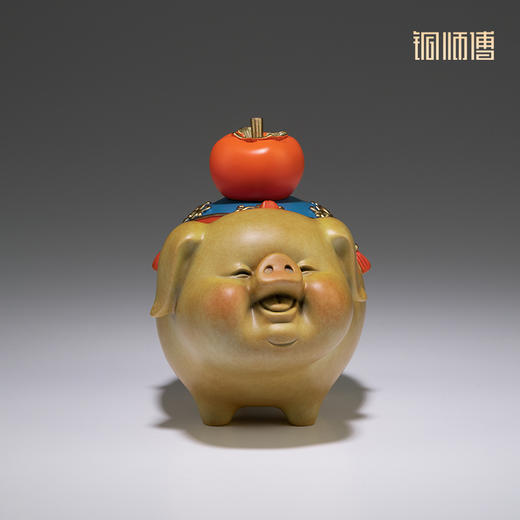 铜师傅《诸事大吉》送女友礼物桌面玄关柜家居装饰品铜猪摆件 商品图2