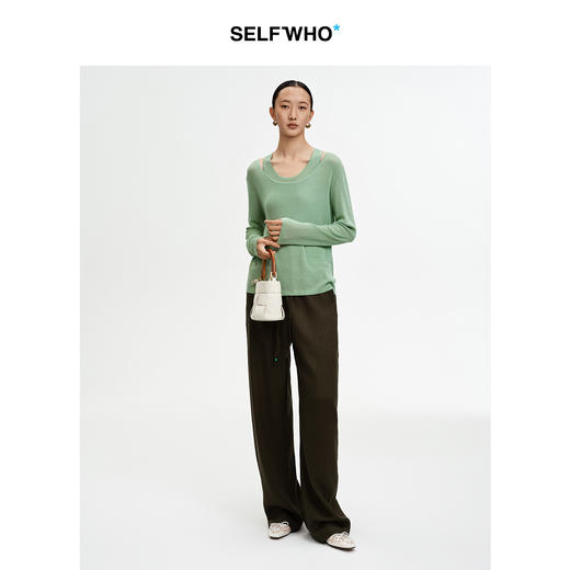 [戚砚笛同款]SELFWHO天丝桑蚕丝针织罩衫背心女夏新款叠穿上衣 商品图2