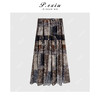 PanYiXiu/潘依绣莱赛尔天丝复古港风印花显瘦松紧腰半身裙W-63237 商品缩略图1