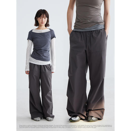 CryingCenter 挺括橡筋腰宽松降落伞裤 裤脚可收 哭喊中心 商品图3