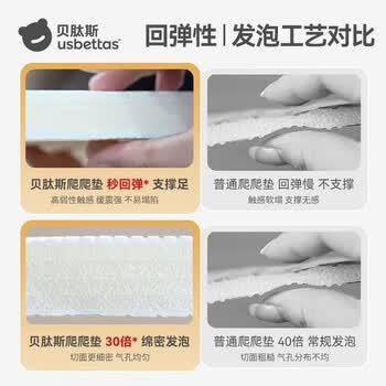 贝肽斯爬爬垫婴儿XPE爬行垫儿童双面加厚折叠家用地垫泡沫垫180*200*2cm 商品图5