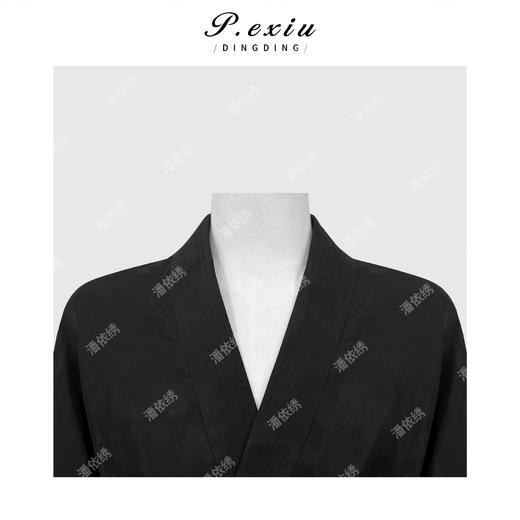 PanYiXiu/潘依绣100%人丝新中式斜门襟高级感显瘦V领长袖外套 W-63816 商品图2