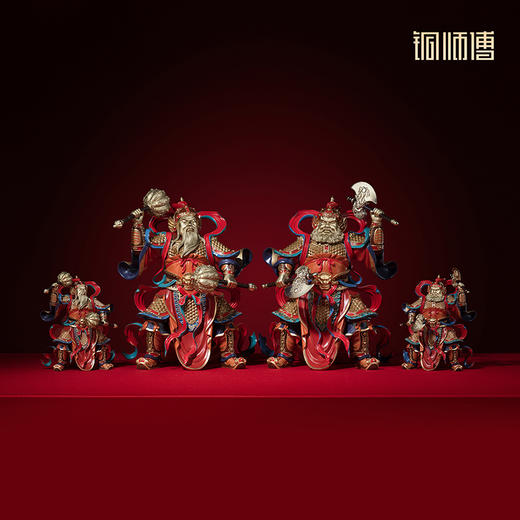 铜师傅《门庭永固》创意护宅门神 客厅办公室铜摆件新中式工艺品 商品图0