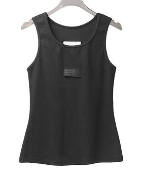 女款数字标弹力修身针织背心he016