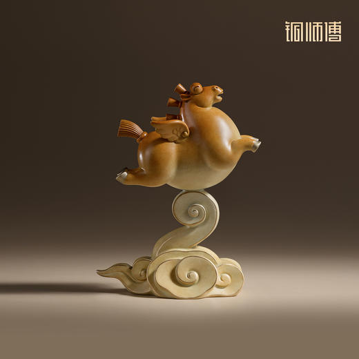 铜师傅《马上飞黄腾达》《马上青云直上》客厅铜马摆件 新年礼物 商品图2