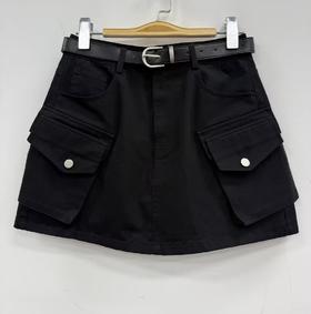 NC简约百搭双口袋工装半裙60125（黑） 夏季 962010520321