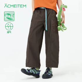 【出游季特惠-春夏新品】ACMEITEM爱棵米 户外亲子防泼水八分长裤休闲宽松轻量透气裤子女GAH2020610C/GAH3020741C