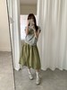 韩国南瓜印花短袖T + 橄榄绿花苞半裙套装 商品缩略图7