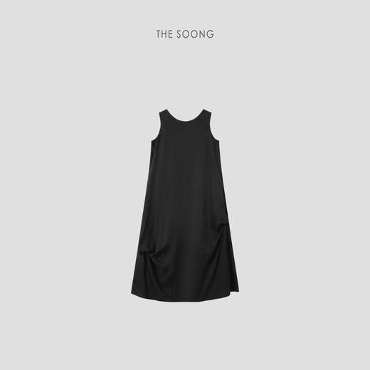 THESOONG|26春夏新品女装极简100%天丝长款黑色吊带连衣裙女5958 商品图1