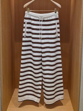 女款条纹抽绳长裤ba025