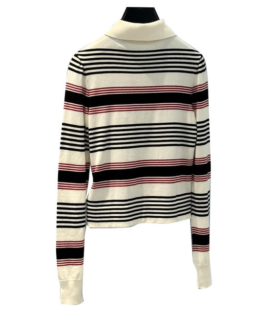 女款条纹针织Polo衫ba008 商品图1