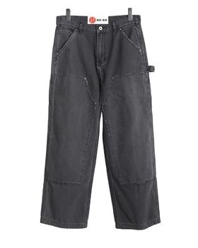 中性款做旧双膝工装裤长裤hu016