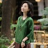 西子/半山雾27姆米桑蚕丝双面穿非遗香云纱素平缎上衣/SYTJ1119 商品缩略图3