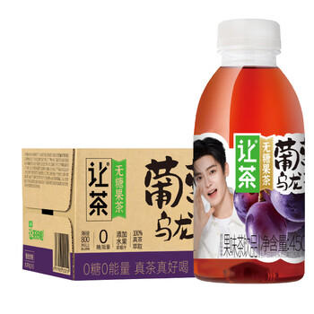 让茶无糖葡萄乌龙果茶饮料0糖0脂肪火锅烧烤饮品450ml*15瓶整箱装 /水饮冲调 /饮料 /茶饮料 商品图4