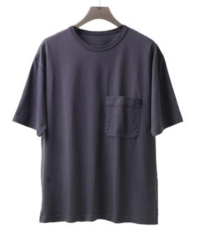 男款洗水厚棉落肩短袖T恤la013