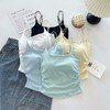 超值两件！可任选【亲肤透气❗夏季穿搭必备】多巴胺清新小吊带背心女带胸垫褶皱外穿内搭修身打底纯欲少女上衣。xb 商品缩略图1