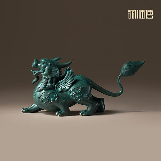 铜师傅《貔貅迎财》中式家居办公室铜摆件 乔迁新居开业装饰礼品 商品图2