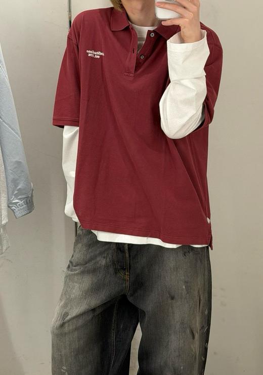 男款宽松珠地料短袖polo衫ho001 商品图3