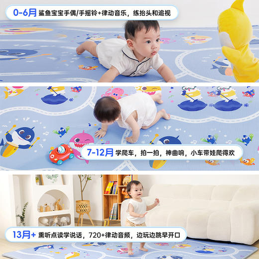 鲨鱼宝宝卷装款爬爬垫-点读机 商品图2