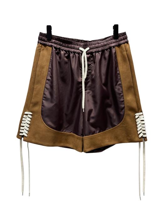 男款麂皮拼接尼龙短裤zo014 商品图0