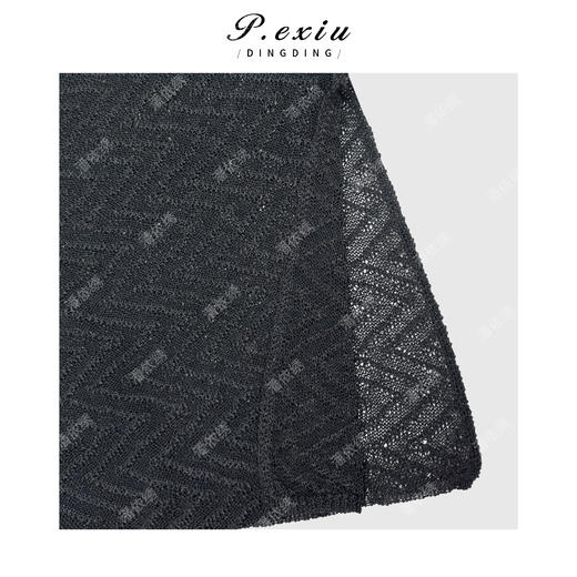 PanYiXiu/潘依绣慵懒风宽松百搭纹理感显瘦圆领长袖针织上衣 ZZ0830 商品图2