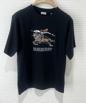 中性款logo刺绣短袖T恤he007