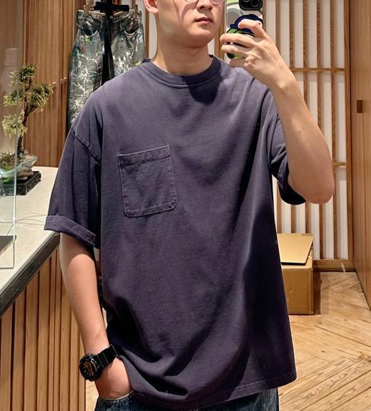 男款洗水厚棉落肩短袖T恤la013 商品图3