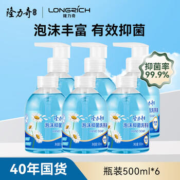 隆力奇洋甘菊抑菌泡沫洗手液易清洗双手大瓶装500ml*6瓶 /个人护理 /身体护理 /洗手液 商品图0