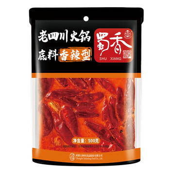 蜀香 老四川香辣火锅底料500g 家用牛油火锅冒菜麻辣烫串串干锅调味料 /粮油调味 /调味品 /火锅底料/蘸料 商品图8