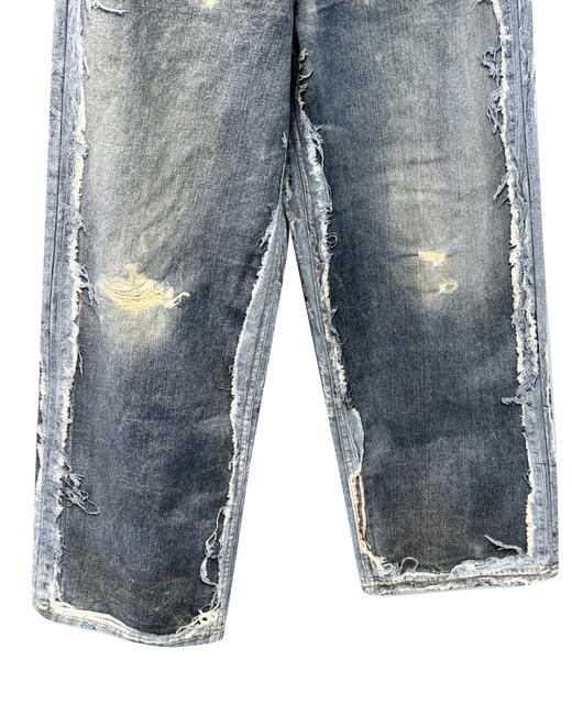 女款3D印花直筒牛仔裤长裤la001 商品图2