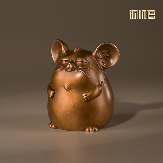 铜师傅《傲娇十二生肖》桌面创意生肖吉祥物紫铜摆件 家居装饰品 商品图3