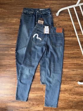 EV牛仔裤25SS秋季新款男士印花海鸥重工水洗休闲裤！