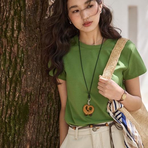 ACME牛油果绿T恤 | 230g双面精梳棉面料，定染牛油果色，藏肉显瘦巨显白 商品图2