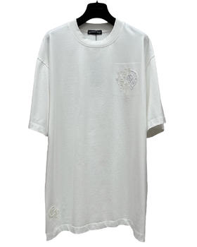 中性款破损立体刺绣短袖T恤ba009