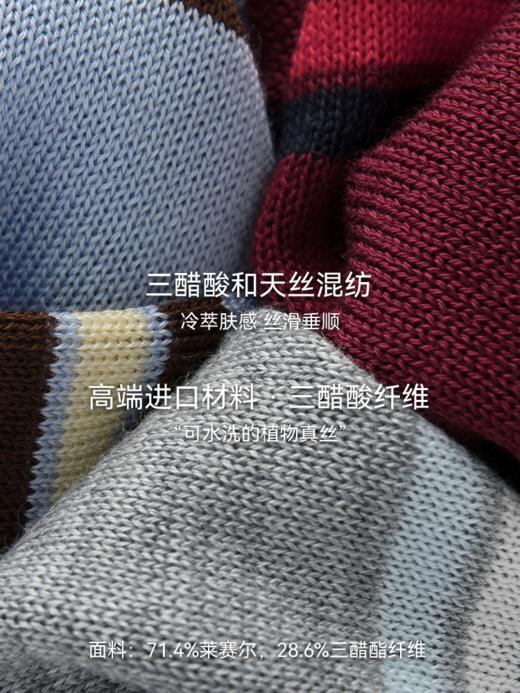 天丝醋酸撞色条纹毛衫FCG1WST030 商品图5