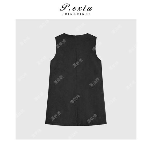 PanYiXiu/潘依绣【诠释优雅】极简美学纹理感圆领无袖背心连衣裙M9084 商品图2