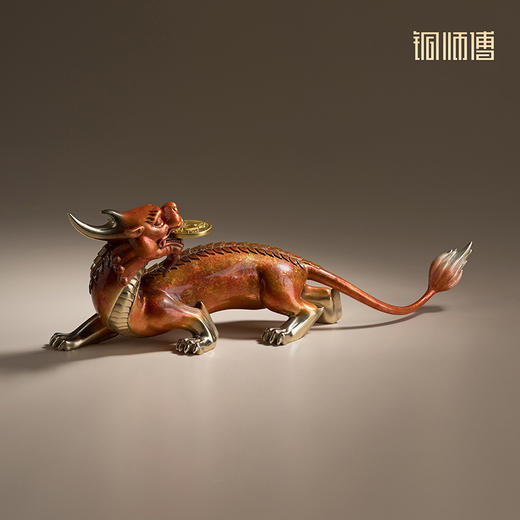 铜师傅《貔貅回首 一切都有》招财客厅铜貔貅摆件 办公室装饰品 商品图3