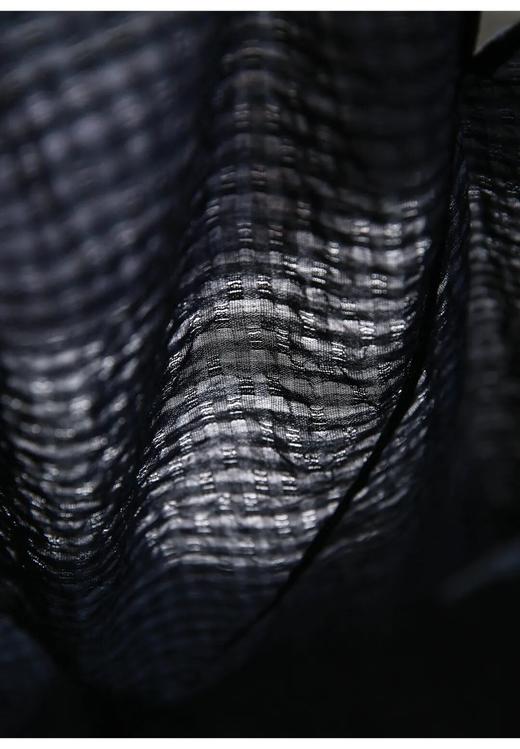 Katherine Maune天丝亚麻提花方格套装 | 雾蓝调素雅有意境，一整套上身瘦成纸片人 商品图7