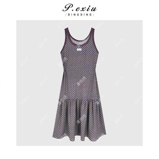 PanYiXiu/潘依绣小众设计慵懒氛围叠穿吊带连衣裙 W-63176-1 商品图1