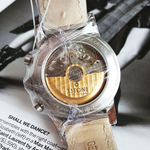 【全新】TITONI 梅花94020S-ST-680自动机械机芯日期显示、计时41MM（男款）HERITAGE 复刻系列精钢180426NJ54 商品图7