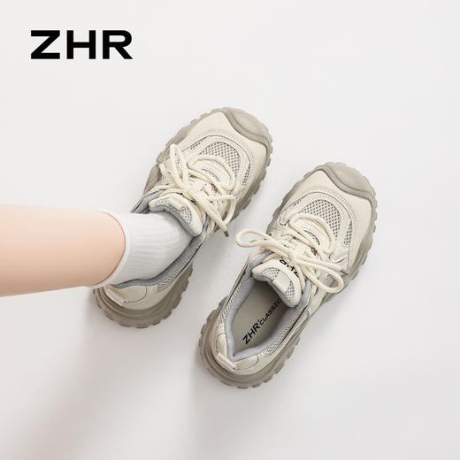ZHR则则厚底老爹鞋女2026新款春季丑萌休闲鞋透气户外徒步登山鞋 商品图0
