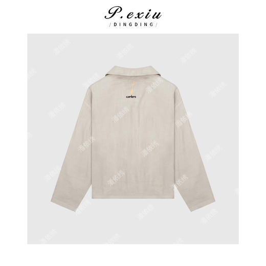 PanYiXiu/潘依绣【海岛乐园】亚麻人丝重工刺绣法式长袖衬衫W-62693 商品图2