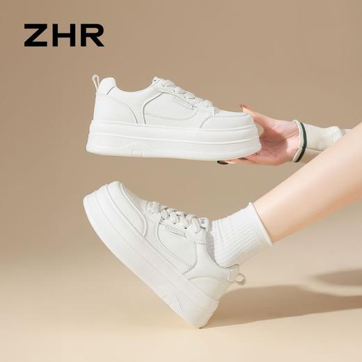 ZHR则则厚底小白鞋女2026新款春轻便软底不累脚休闲运动增高板鞋 商品图9